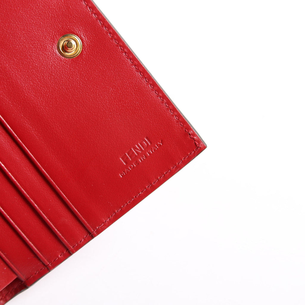 8M0387 F Is Fendi Compact Wallet Red