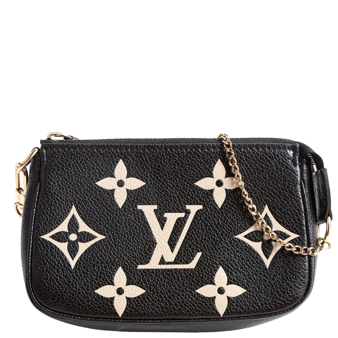 Pochette Accessories Mini Bicolor Empreinte Black/Beige