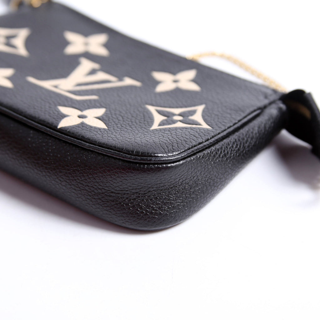 Pochette Accessories Mini Bicolor Empreinte Black/Beige