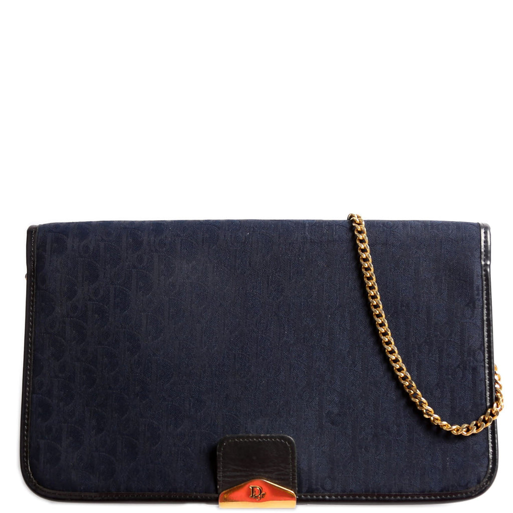 Trotter Clutch On Chain Vintage Navy