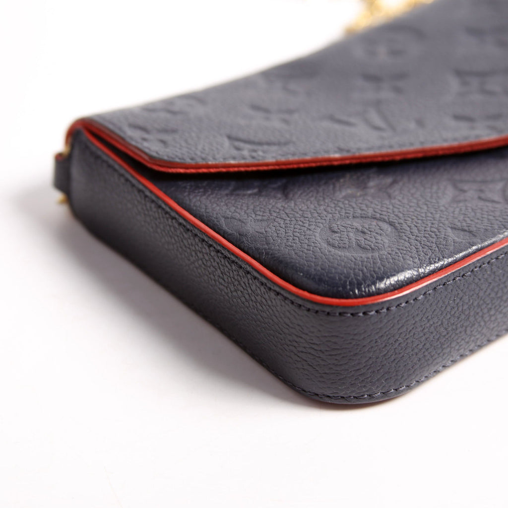 Pochette Felicie Empreinte Navy