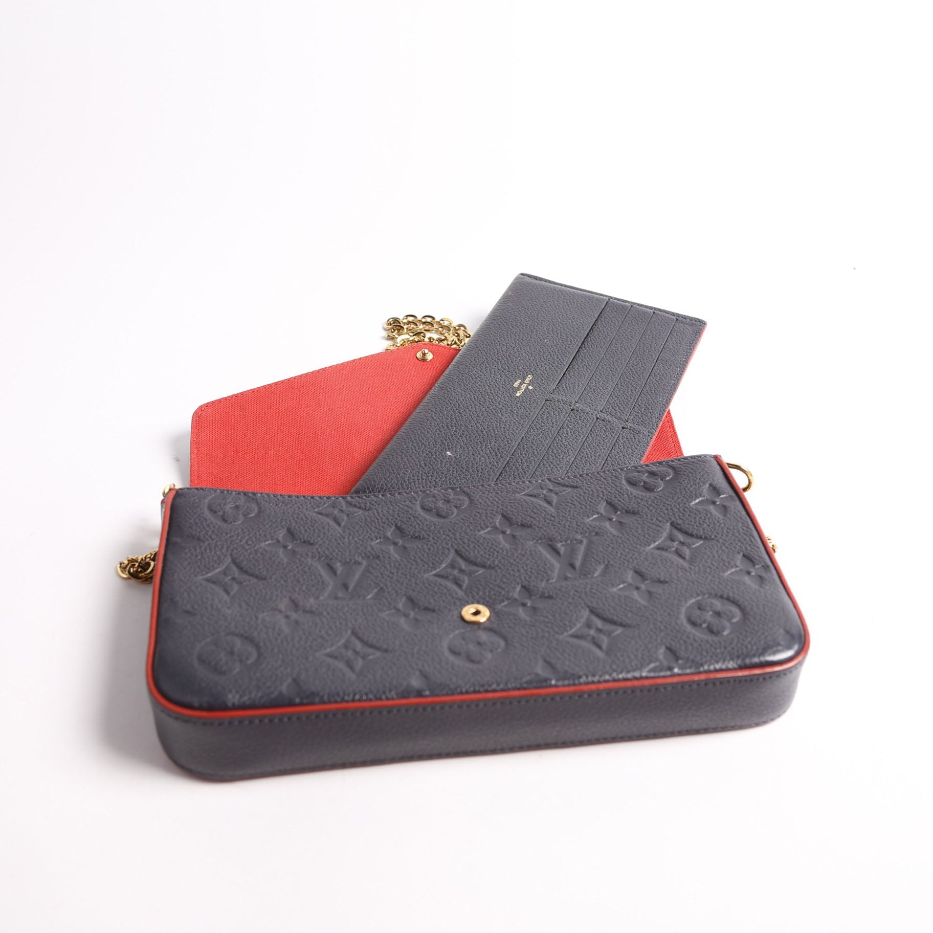 Pochette Felicie Empreinte Navy