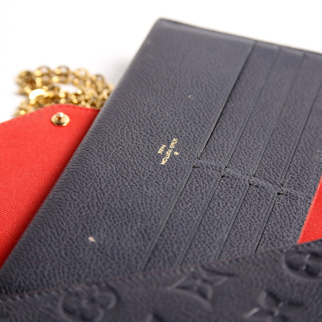 Pochette Felicie Empreinte Navy
