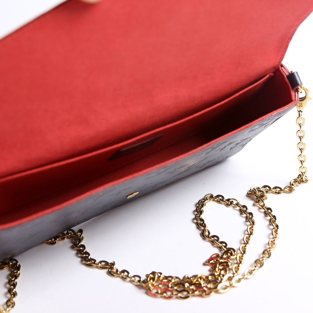 Pochette Felicie Empreinte Navy