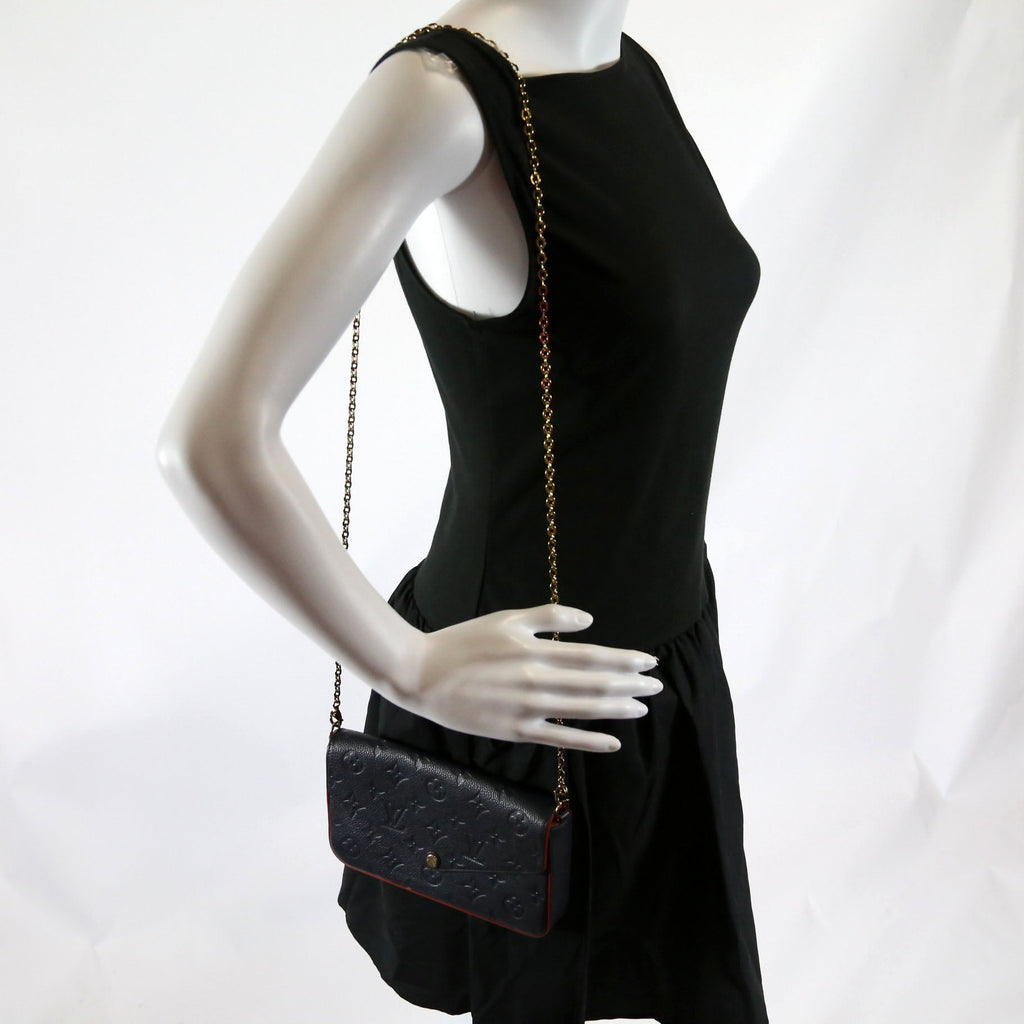 Pochette Felicie Empreinte Navy