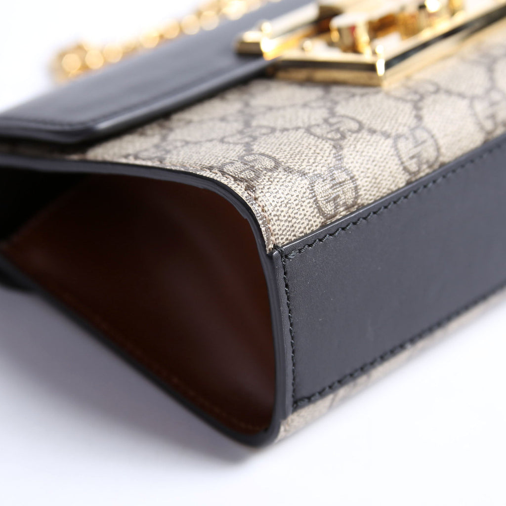 409487 Padlock GG Supreme Small Black/Brown