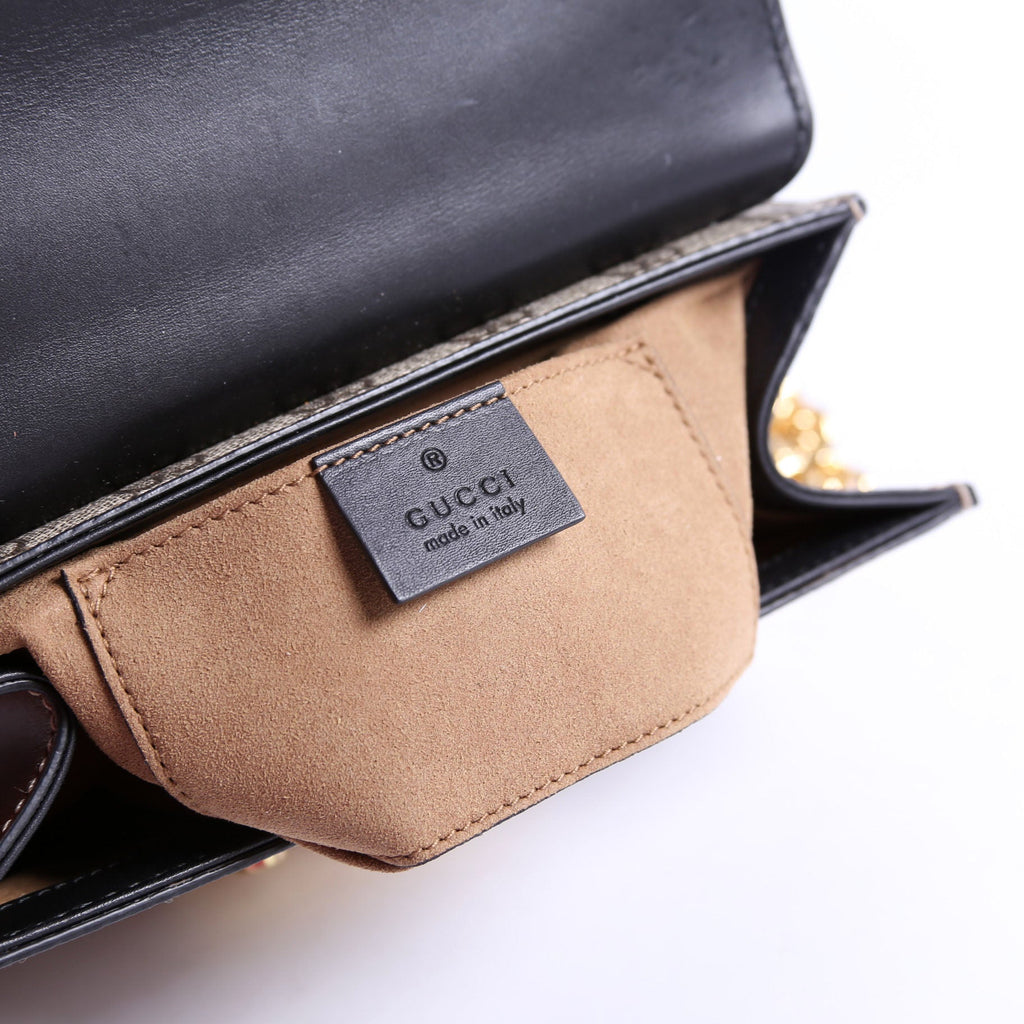 409487 Padlock GG Supreme Small Black/Brown
