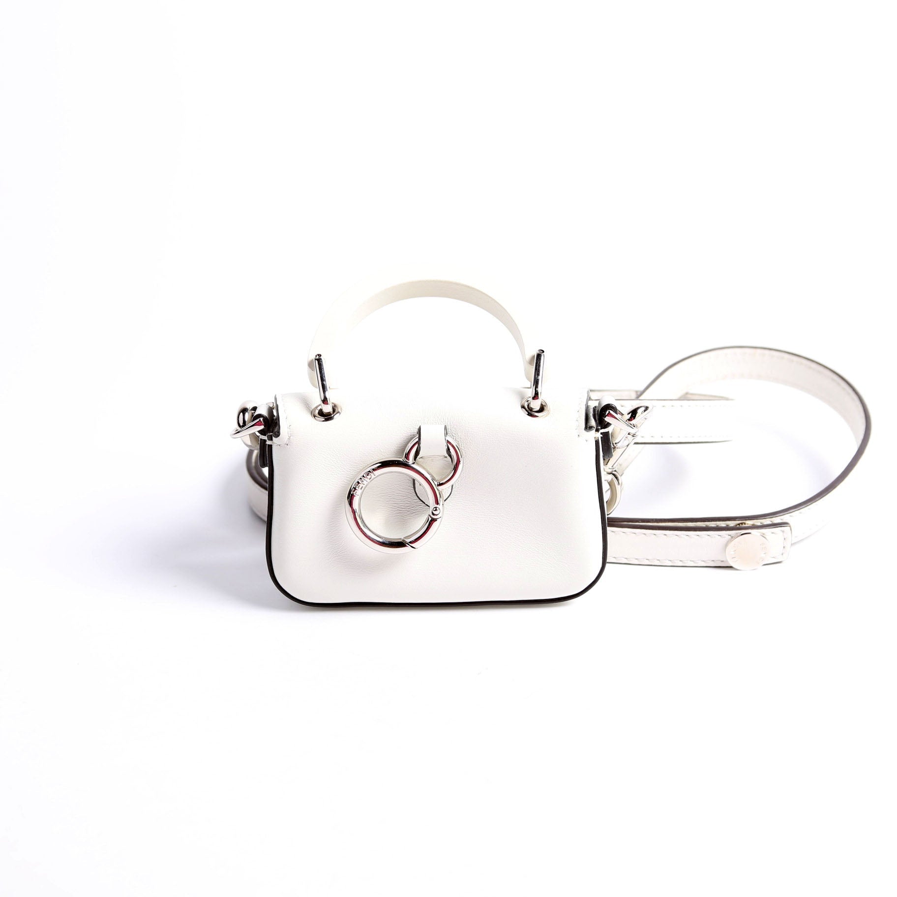 7AS136 X Marc Jacobs Nano Baguette Maxi Buckle White/Black