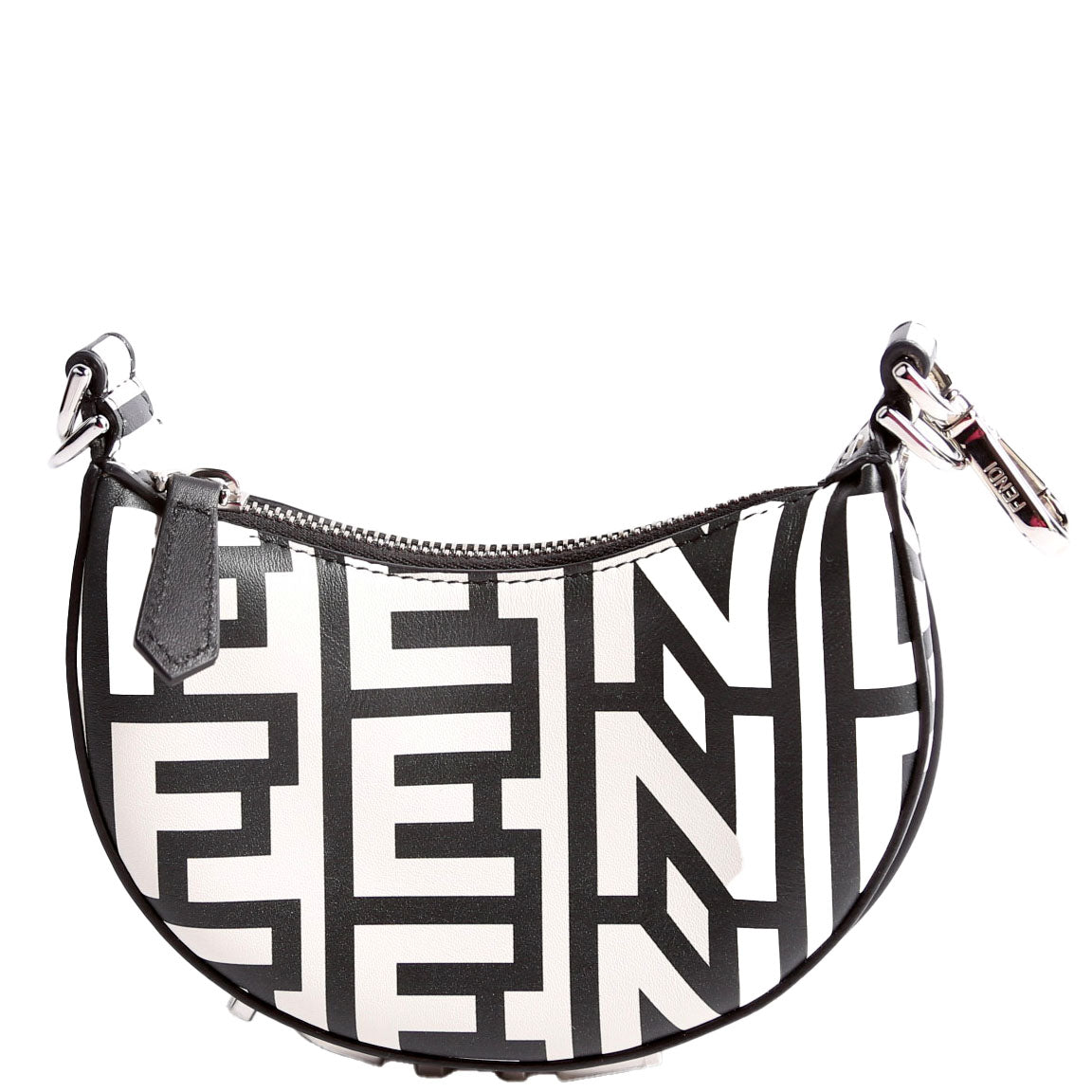 Fendi 7AS089 X Marc Jacobs Nano Fendigraphy Charm Black/White