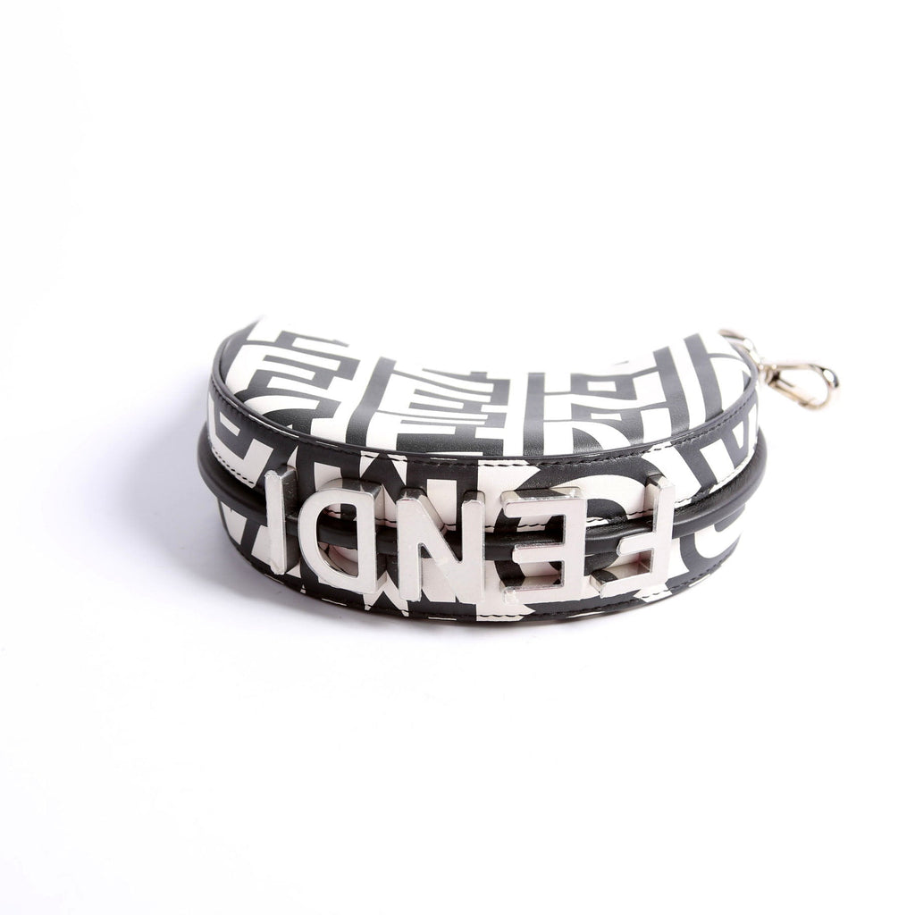 Fendi 7AS089 X Marc Jacobs Nano Fendigraphy Charm Black/White