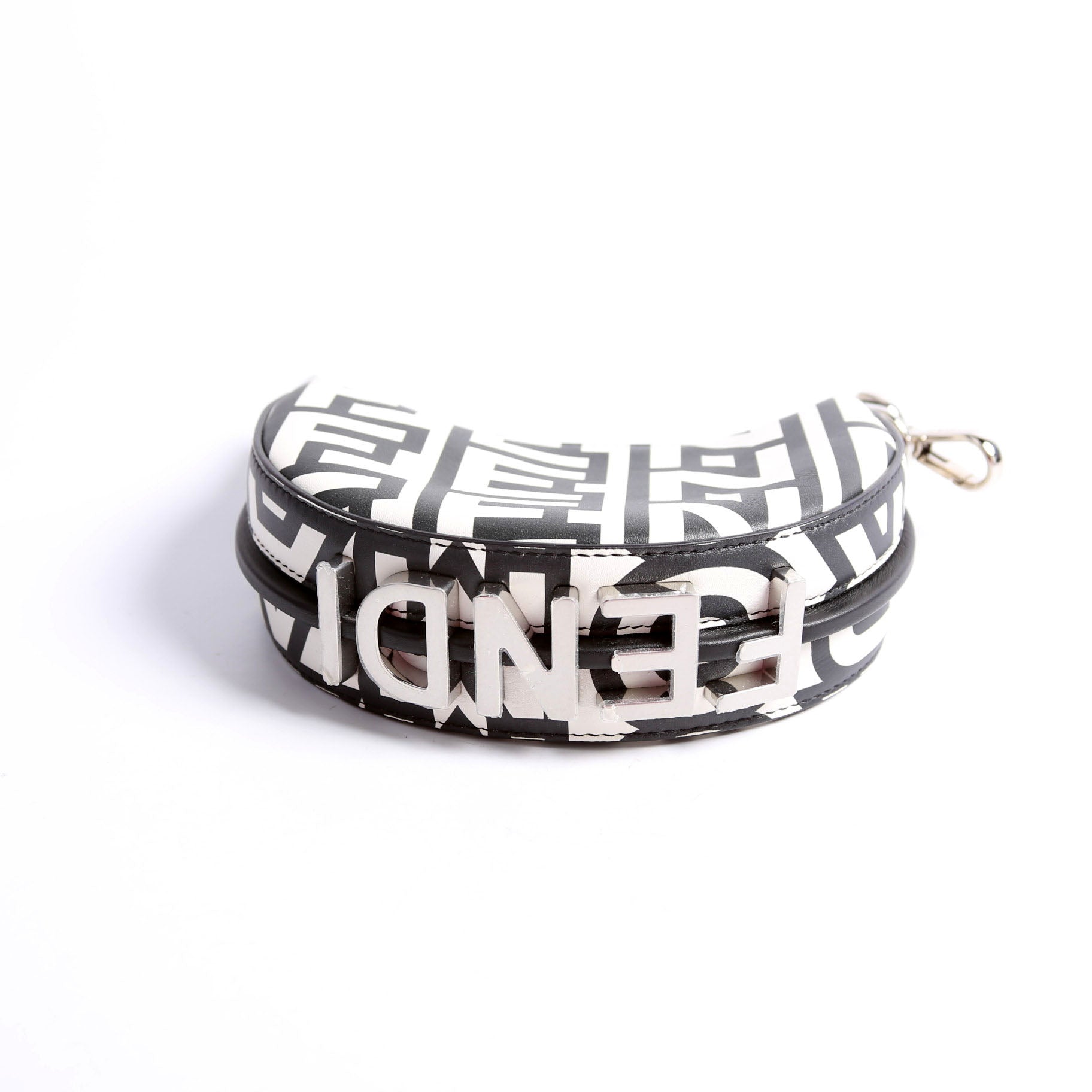 Fendi 7AS089 X Marc Jacobs Nano Fendigraphy Charm Black/White