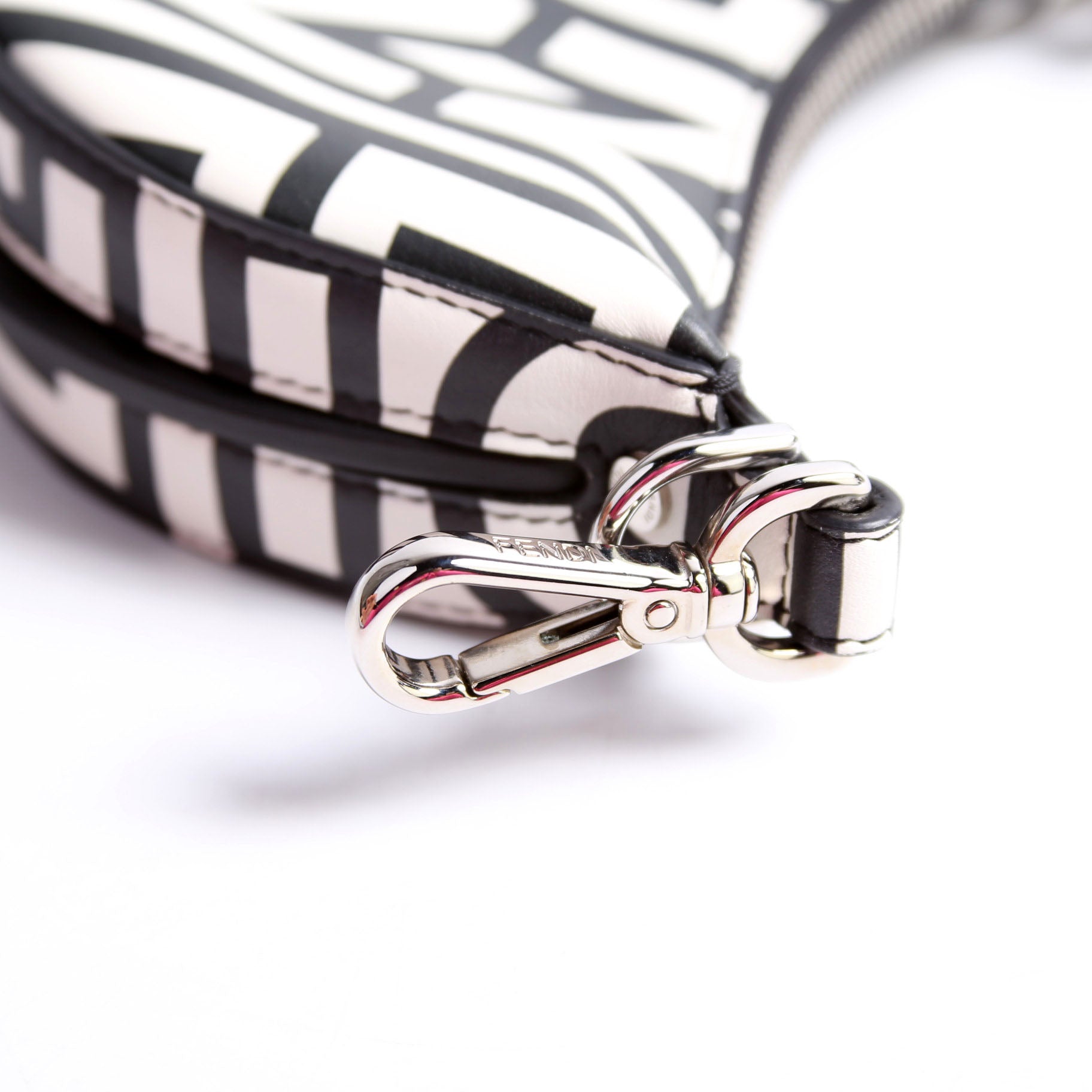 Fendi 7AS089 X Marc Jacobs Nano Fendigraphy Charm Black/White