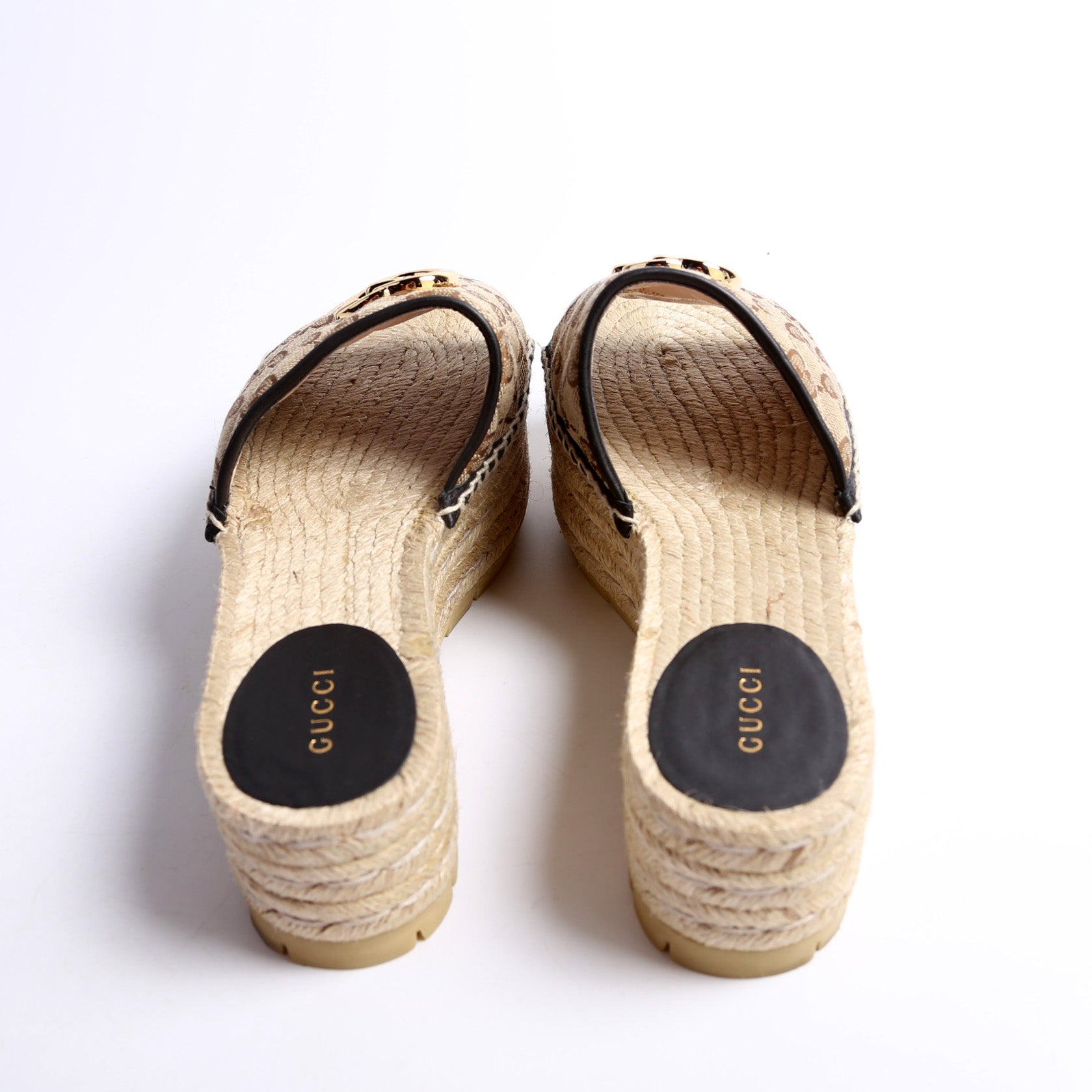 GG Espadrille Platform Sandals Size 38