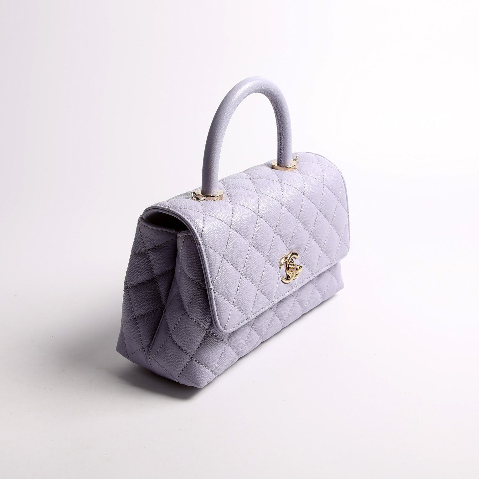 Coco Top Handle Mini Caviar RFID Purple