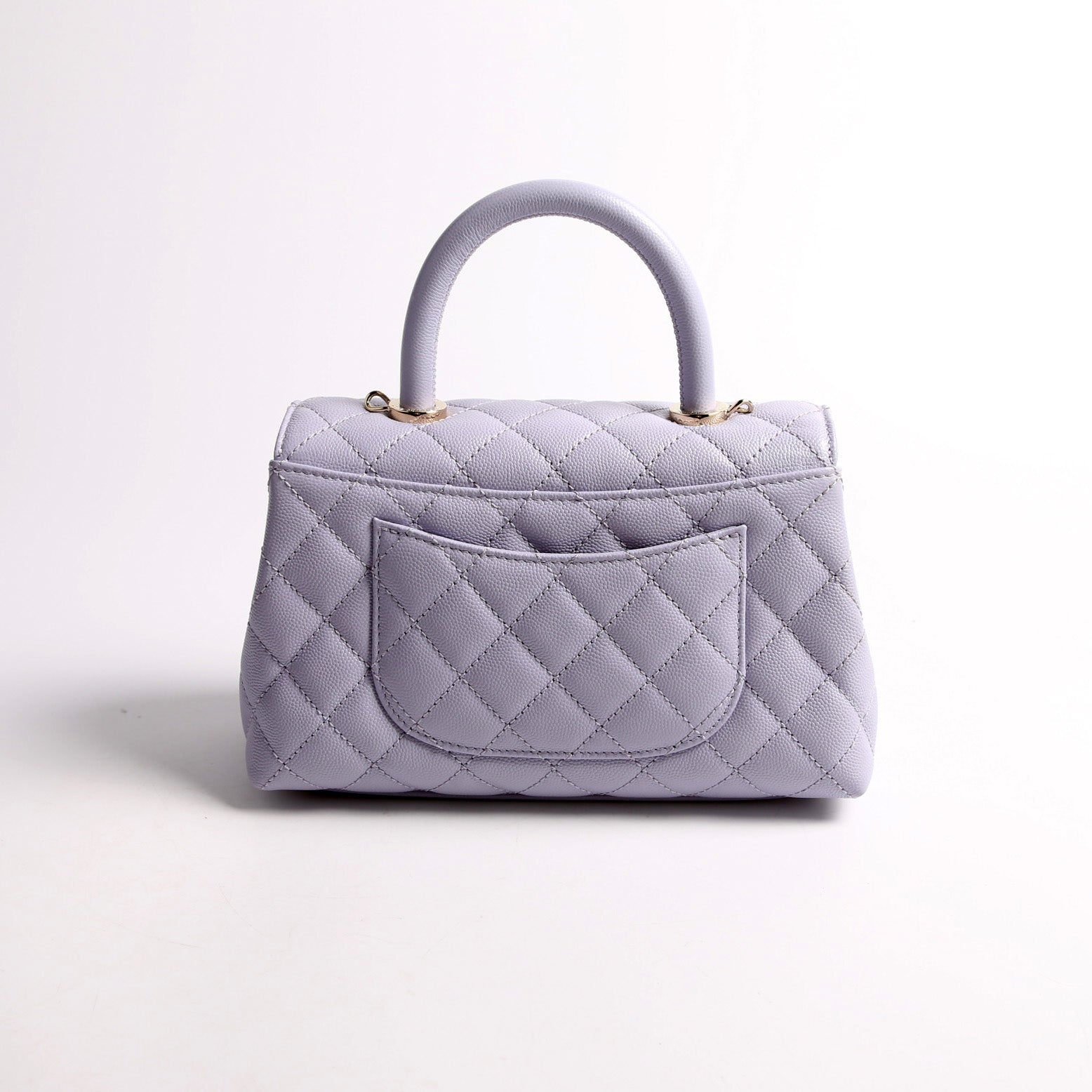 Coco Top Handle Mini Caviar RFID Purple