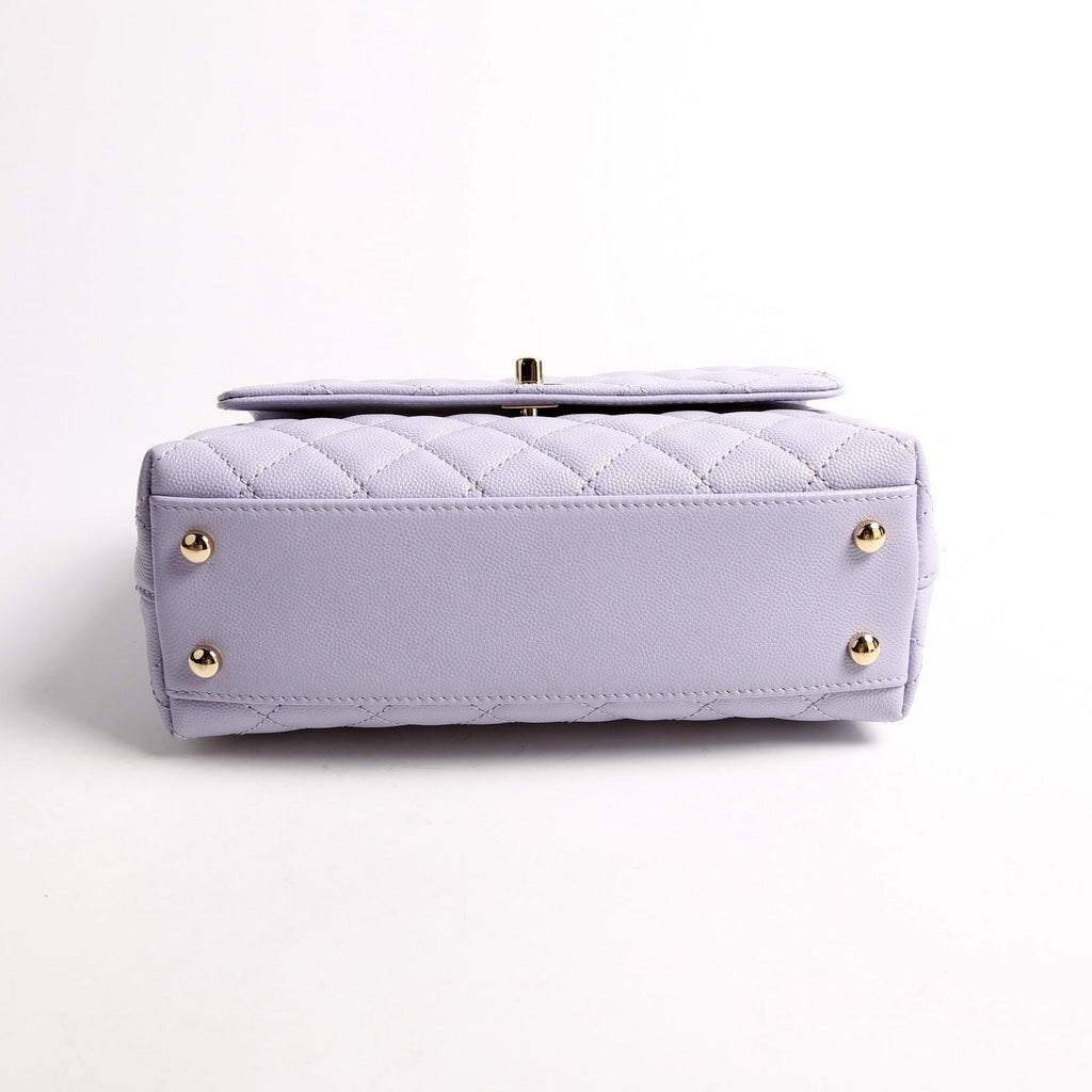 Coco Top Handle Mini Caviar RFID Purple