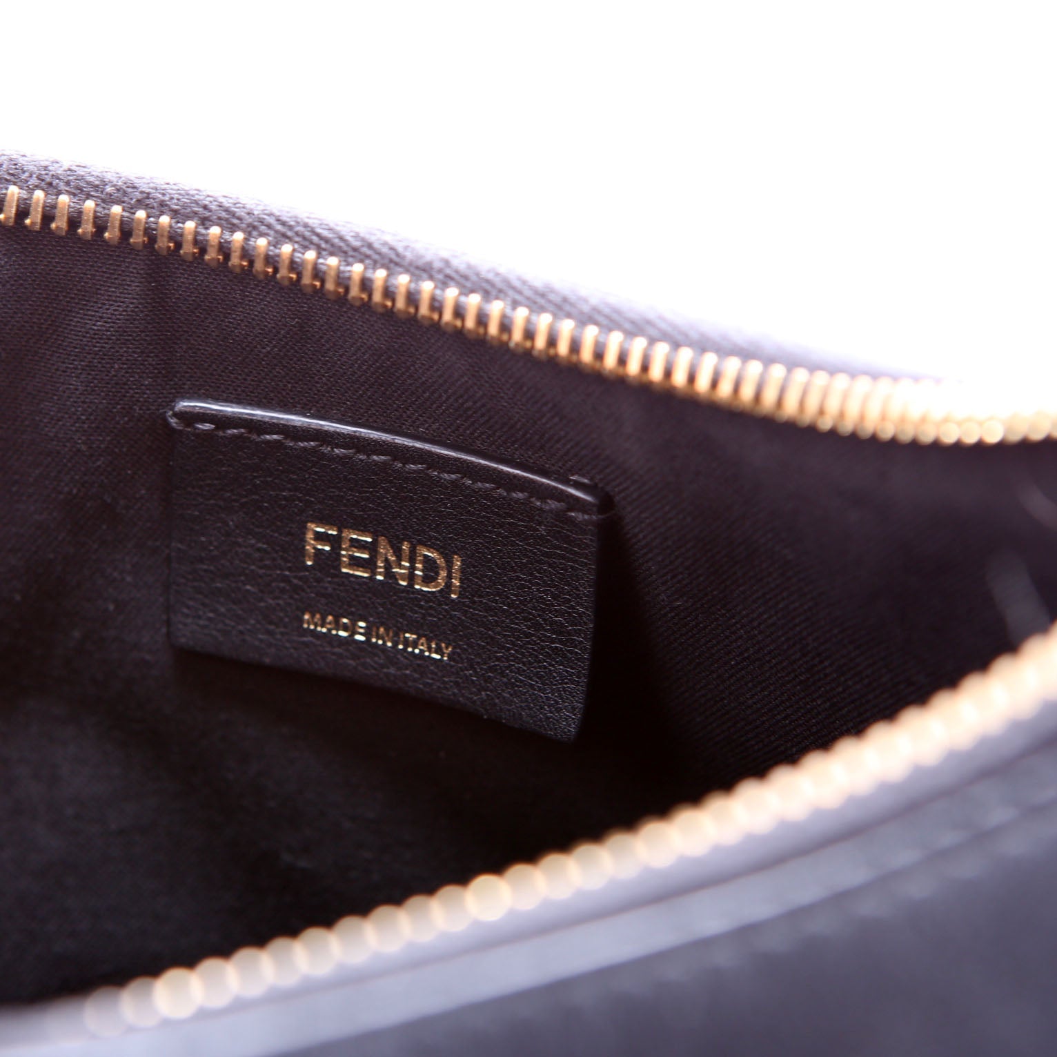 8BR798 Fendigraphy Small Leather Hobo Black