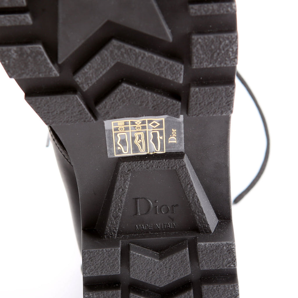 D-Major Lace-Up Ankle Boots Size 37.5 Black/White