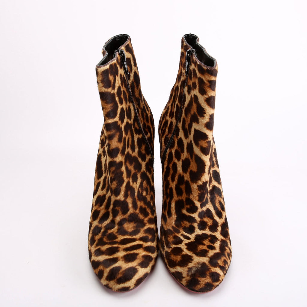 Fifi 100MM Ponyhair Booties Size 40 Brown