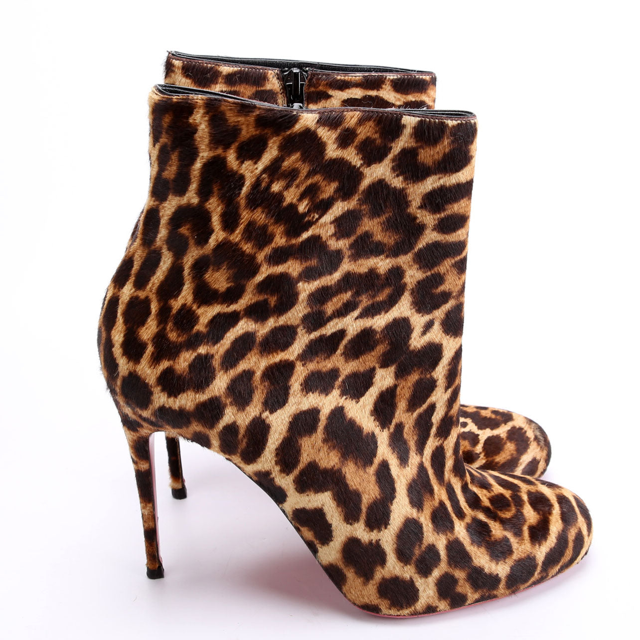 Fifi 100MM Ponyhair Booties Size 40 Brown