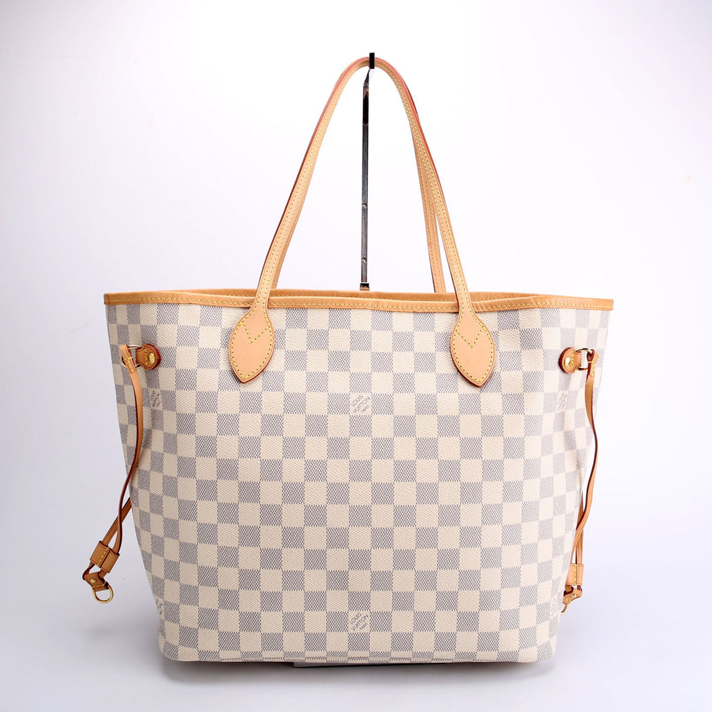 Neverfull With Wallet MM Damier Azur Pink
