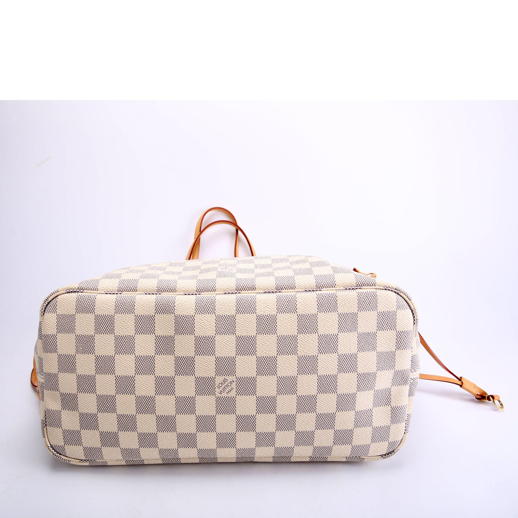 Neverfull With Wallet MM Damier Azur Pink