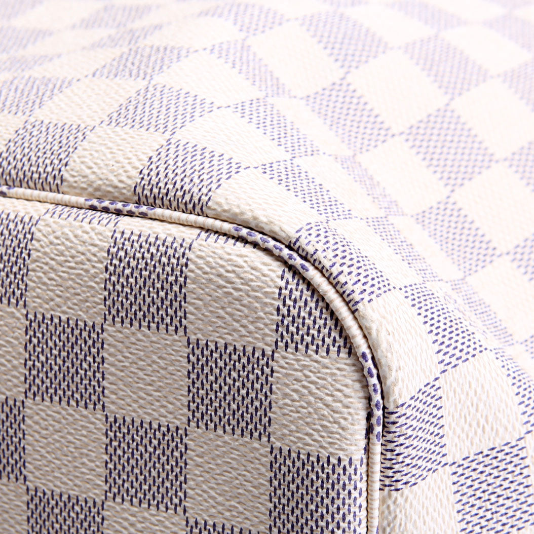 Neverfull With Wallet MM Damier Azur Pink