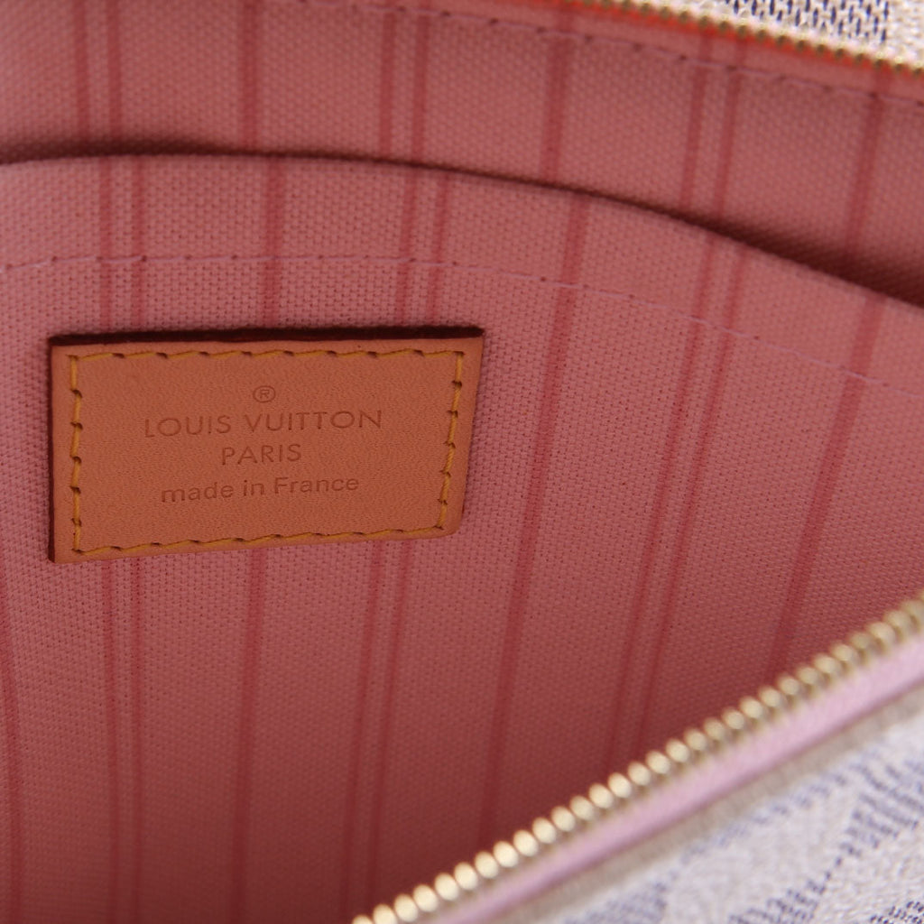 Neverfull With Wallet MM Damier Azur Pink