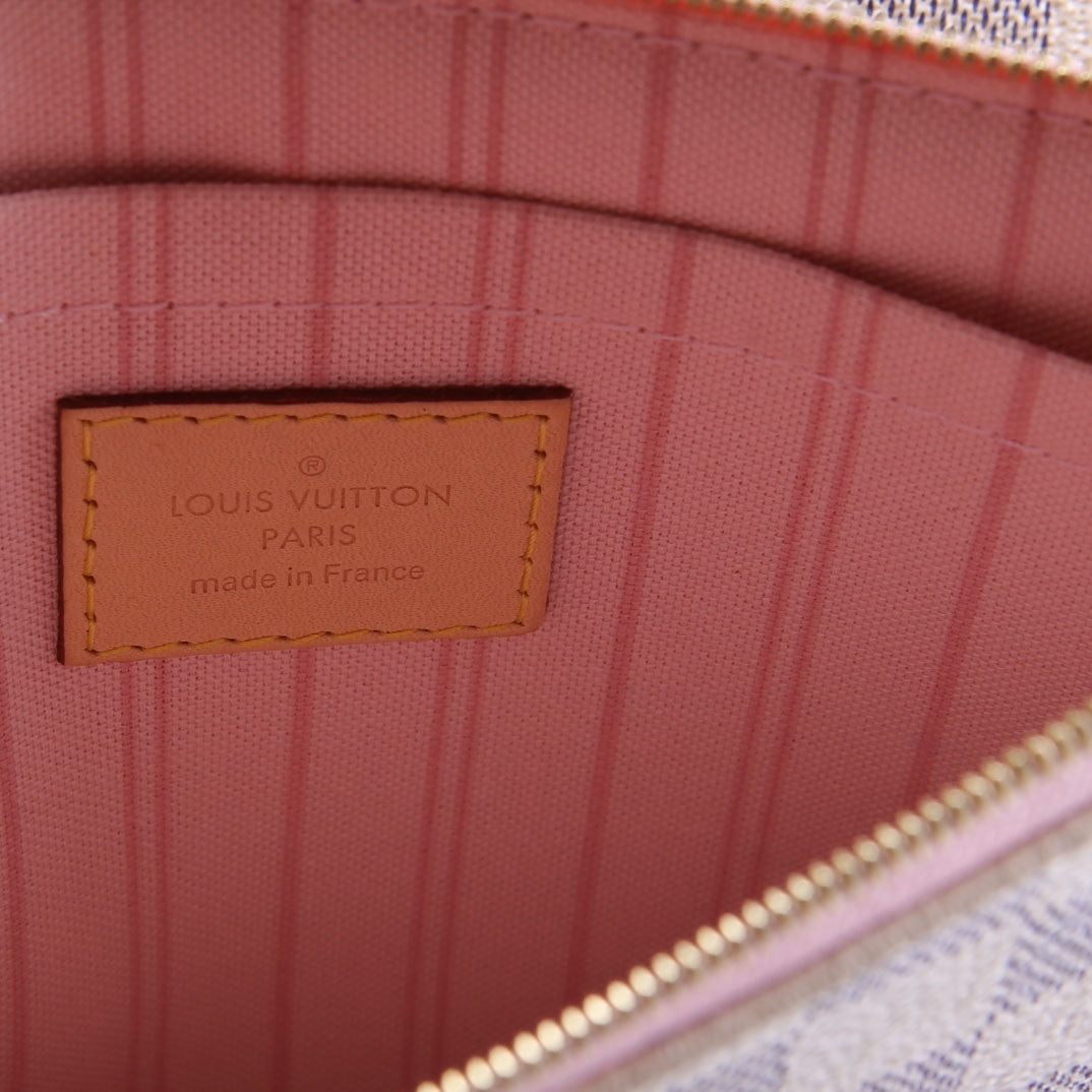 Neverfull With Wallet MM Damier Azur Pink