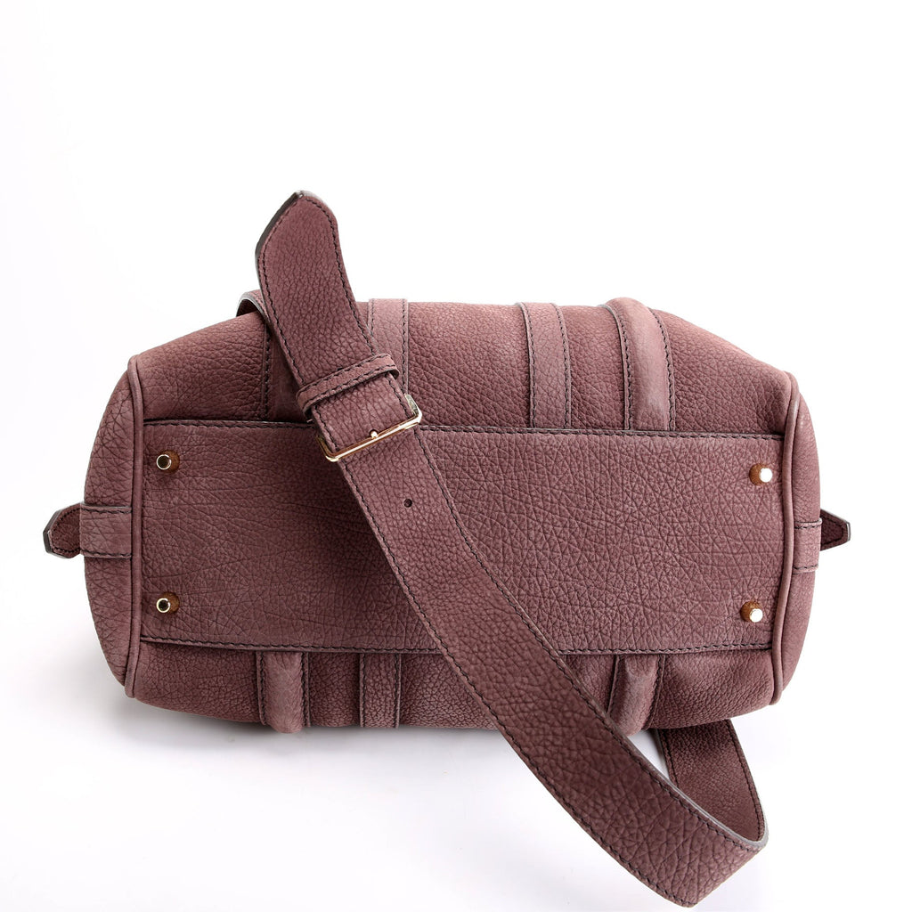 Pebbled Suede Boston Bag