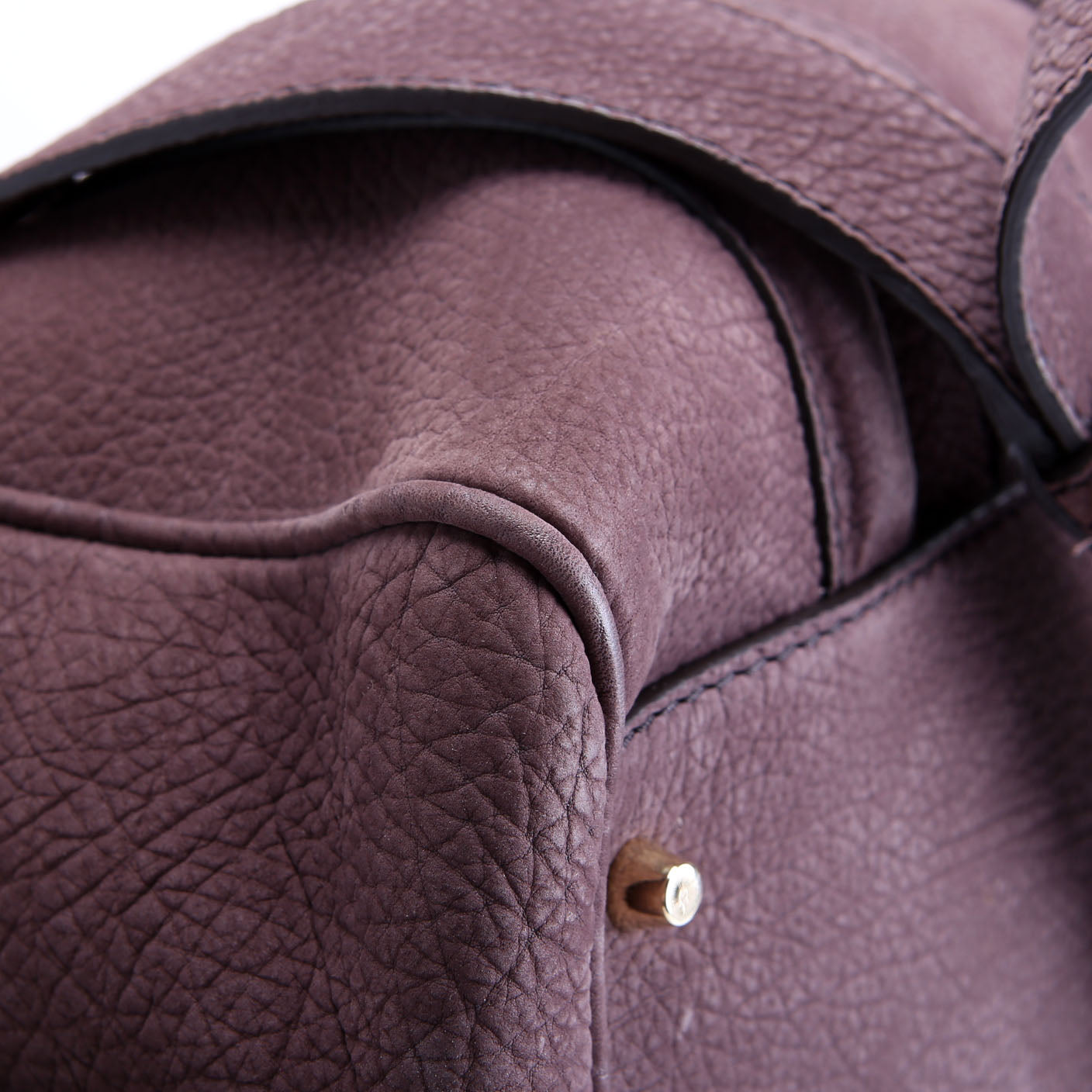 Pebbled Suede Boston Bag