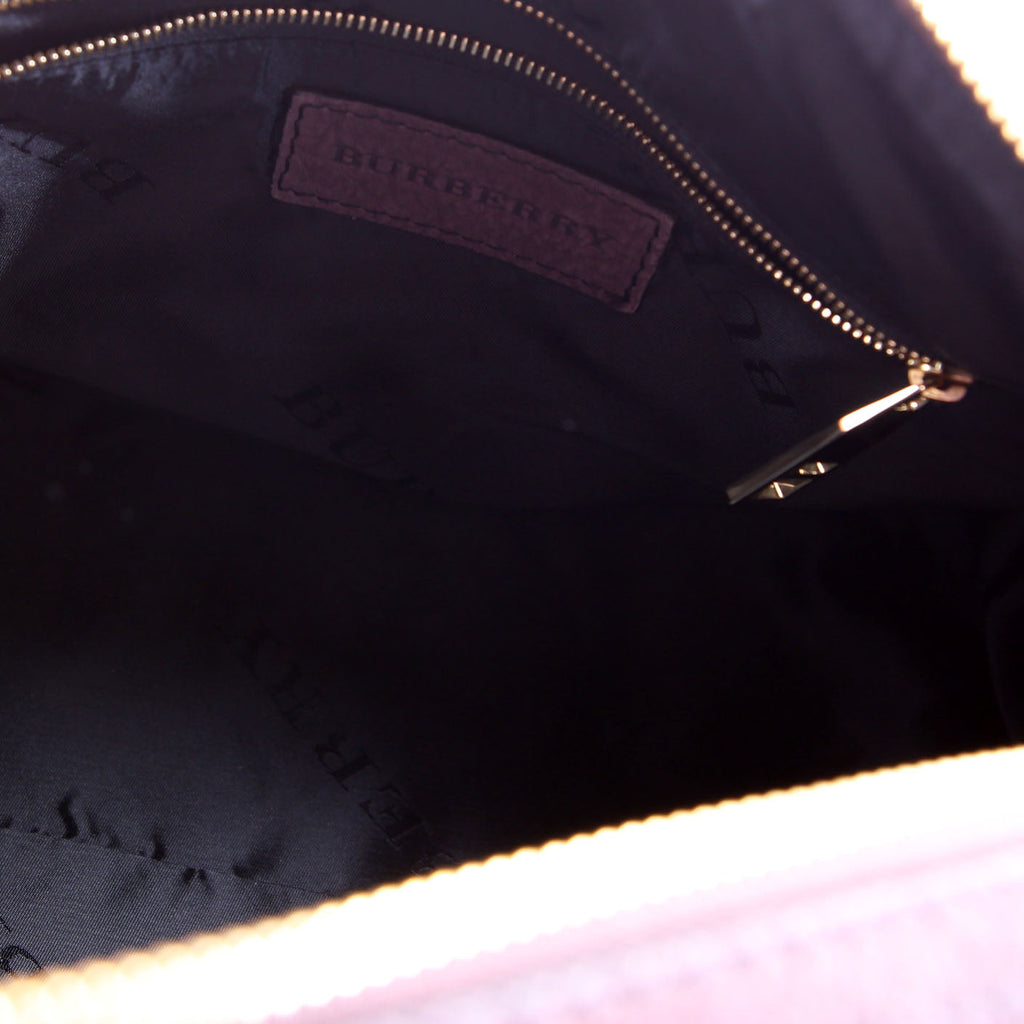 Pebbled Suede Boston Bag