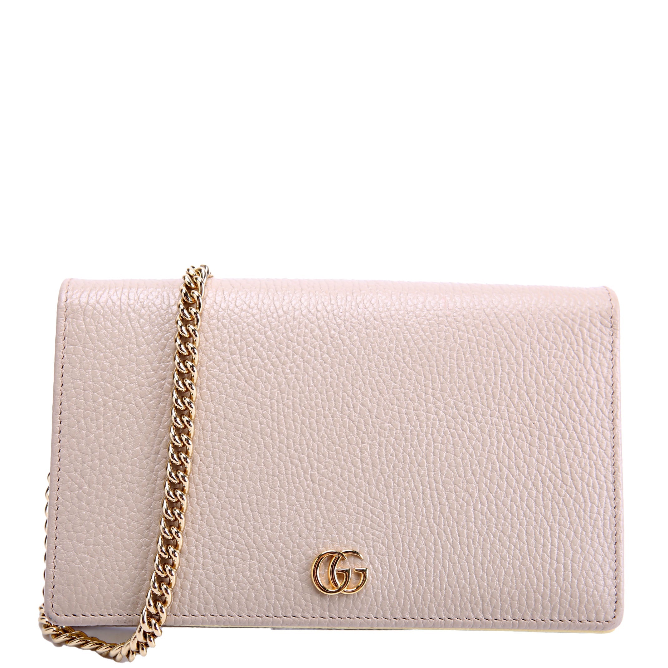 Gucci 497985 Marmont Mini Chain Bag Beige/Yellow