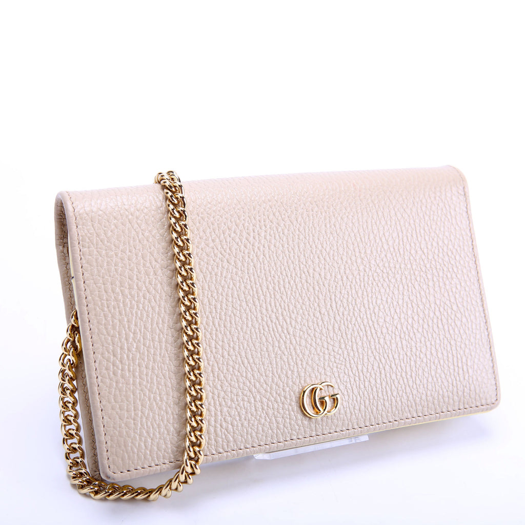 Gucci 497985 Marmont Mini Chain Bag Beige/Yellow