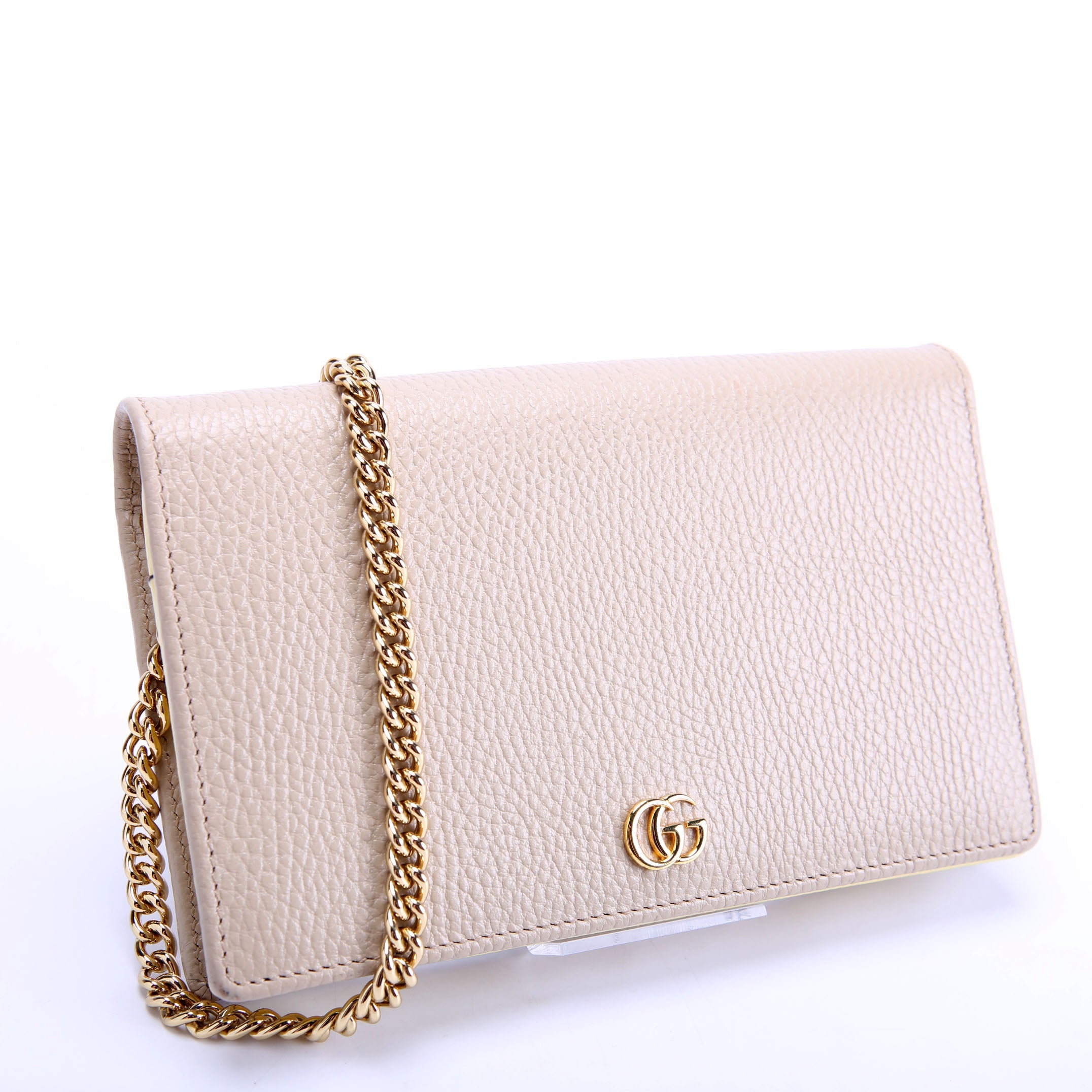 Gucci 497985 Marmont Mini Chain Bag Beige/Yellow