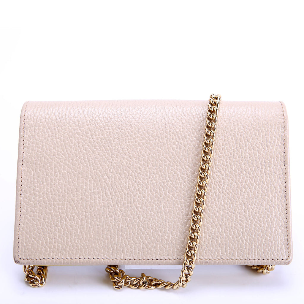 Gucci 497985 Marmont Mini Chain Bag Beige/Yellow