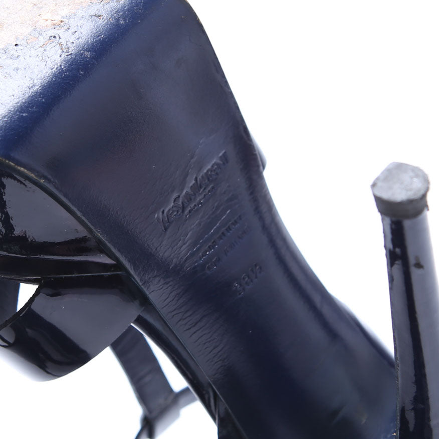 Tribute Platform Sandal Heels Size 38.5 Navy