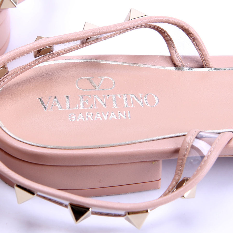 Rockstud Wrap Sandals Size 38.5 Taupe