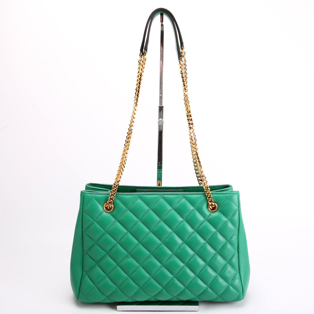 Medusa Icon Small Chain Tote Green