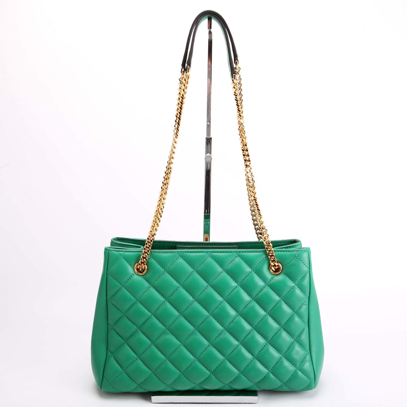Medusa Icon Small Chain Tote Green