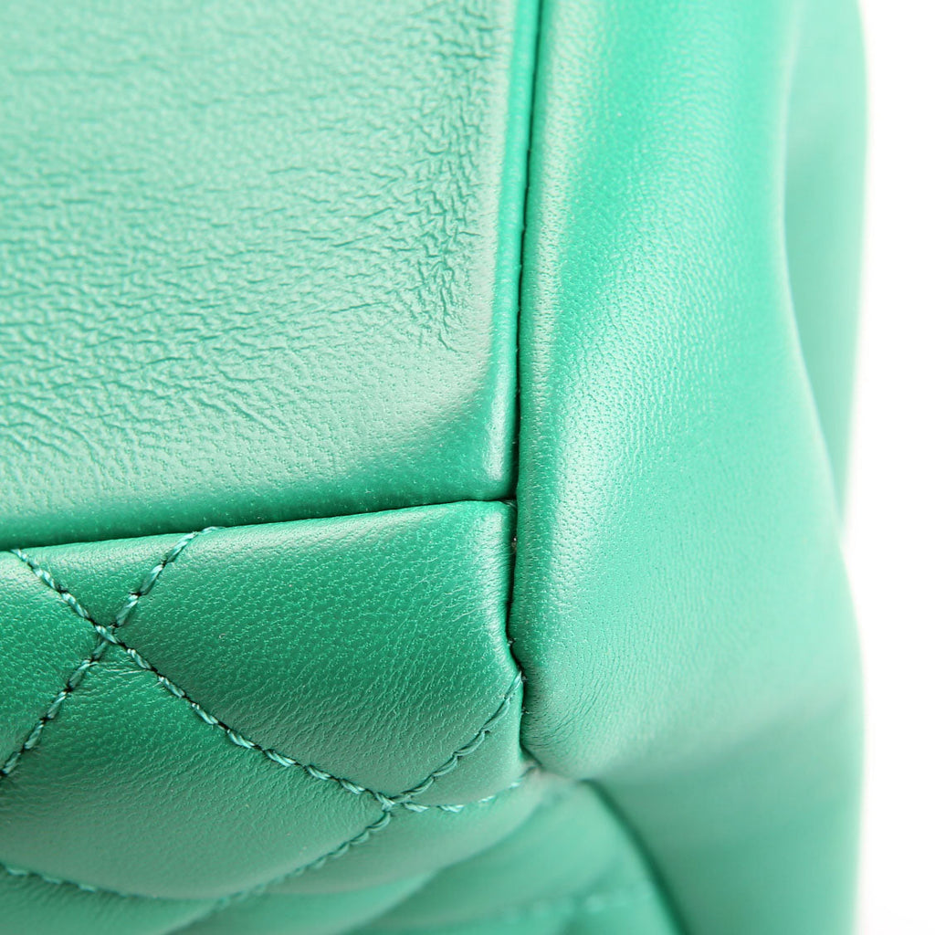 Medusa Icon Small Chain Tote Green