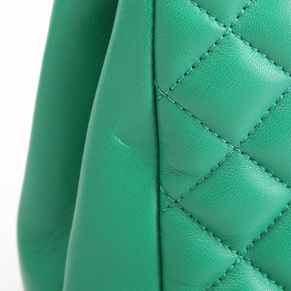 Medusa Icon Small Chain Tote Green