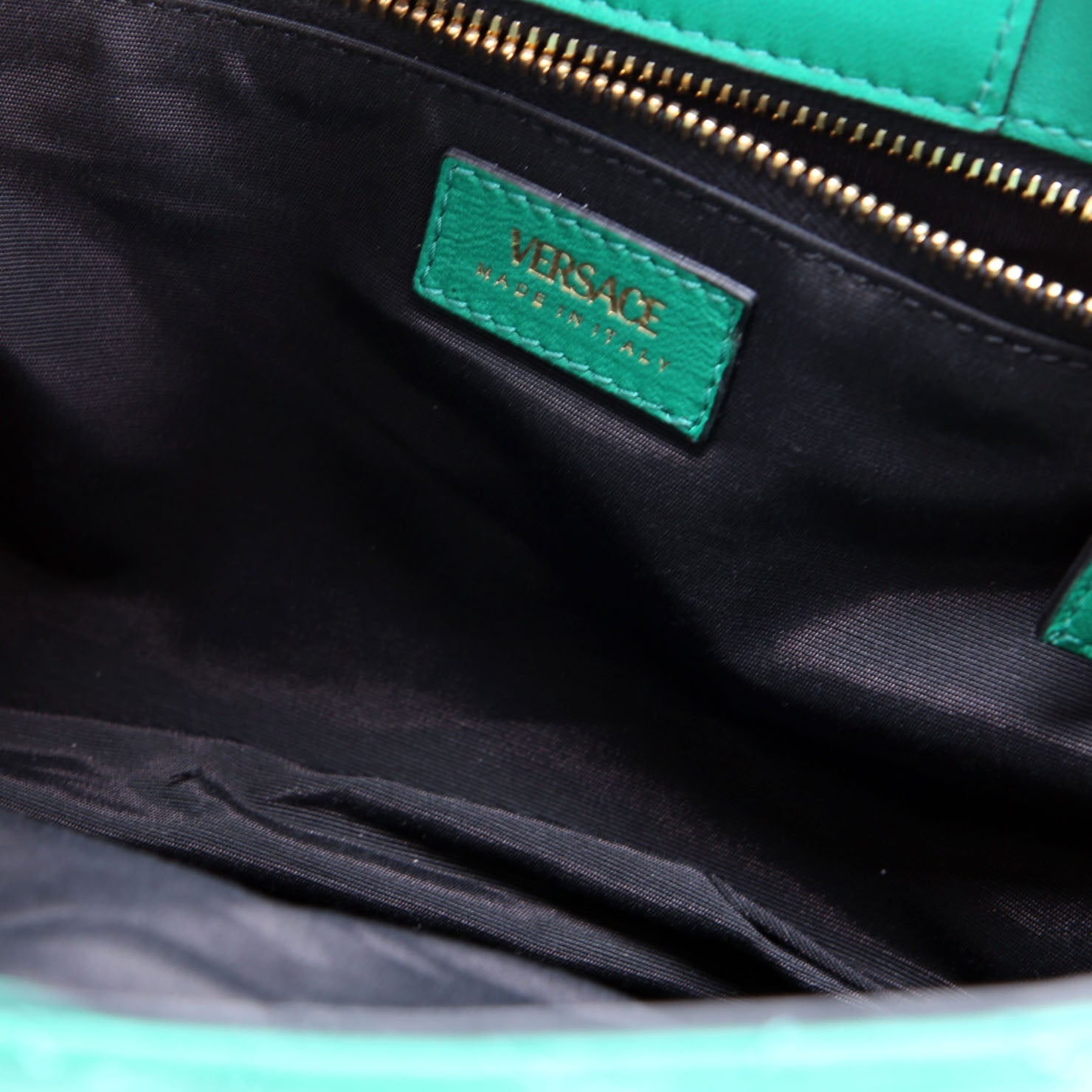 Medusa Icon Small Chain Tote Green