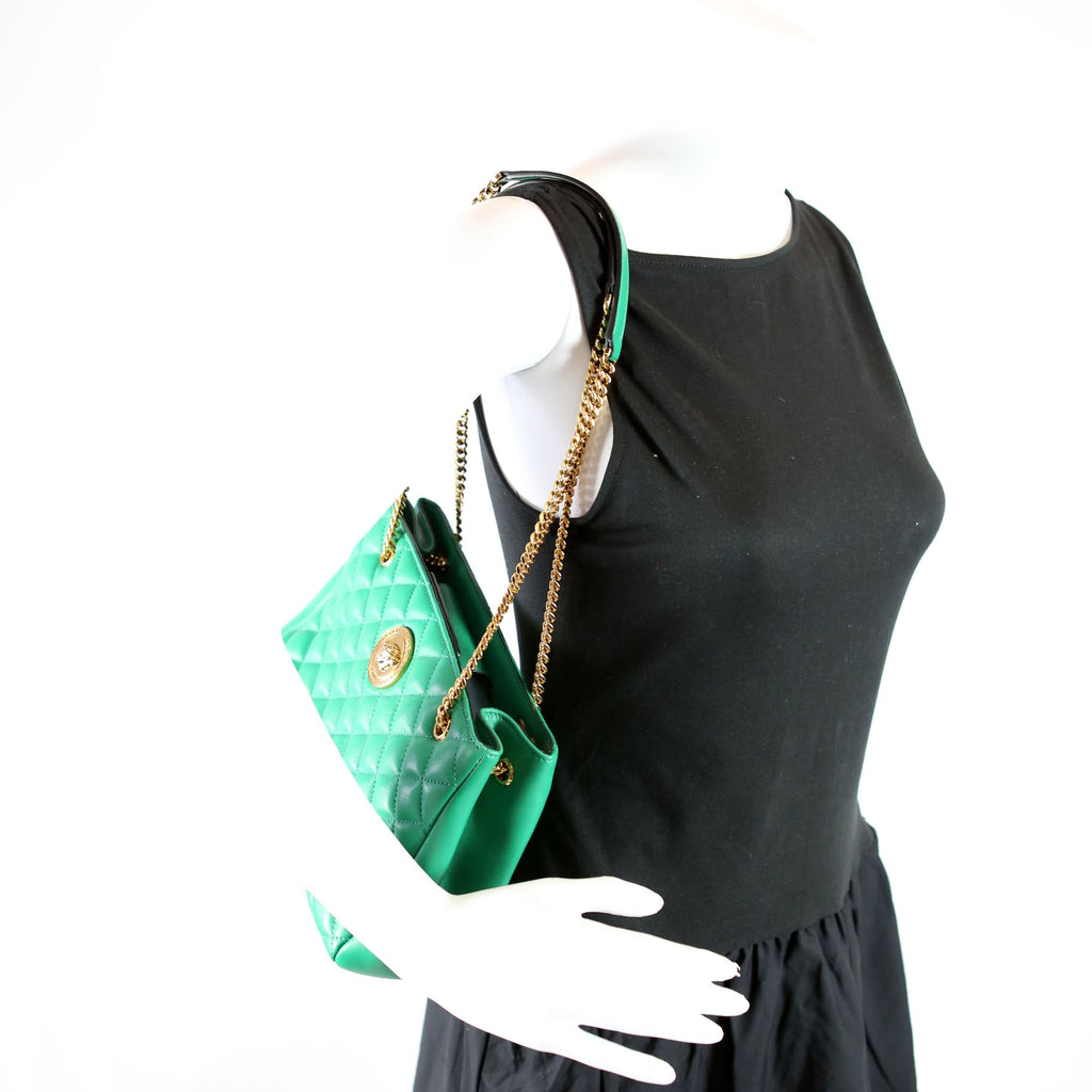 Medusa Icon Small Chain Tote Green
