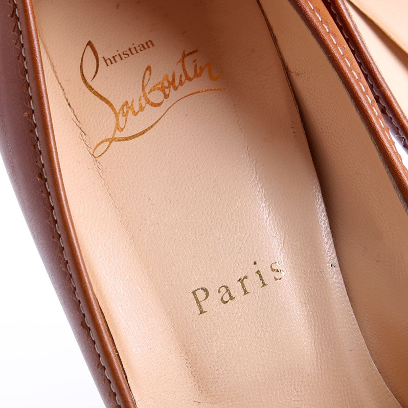 Tassel Leather Pumps Size 41 Cognac