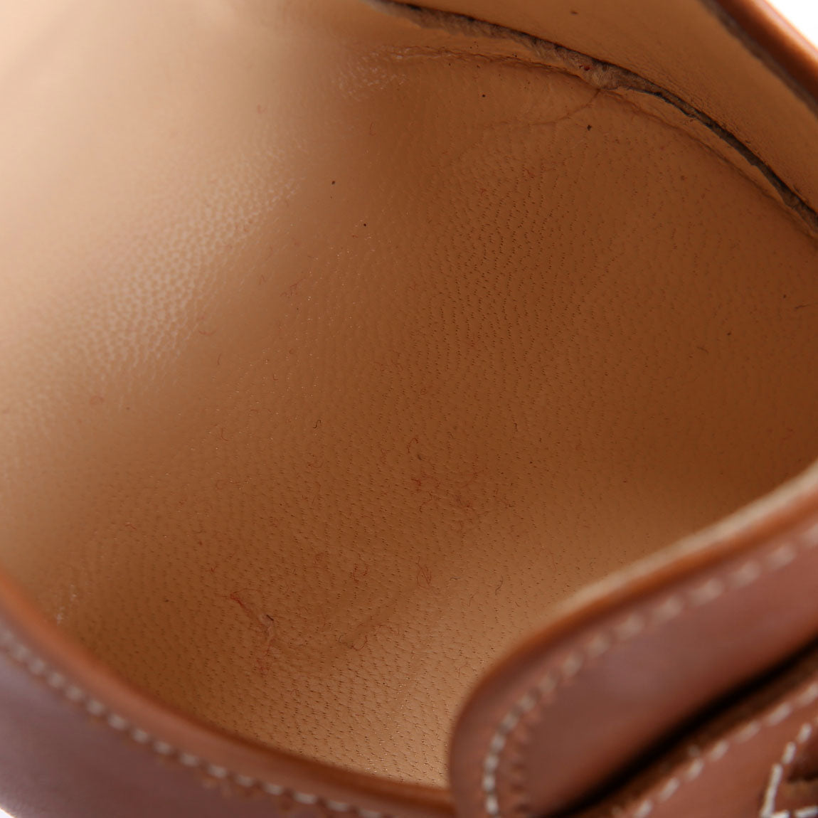 Tassel Leather Pumps Size 41 Cognac