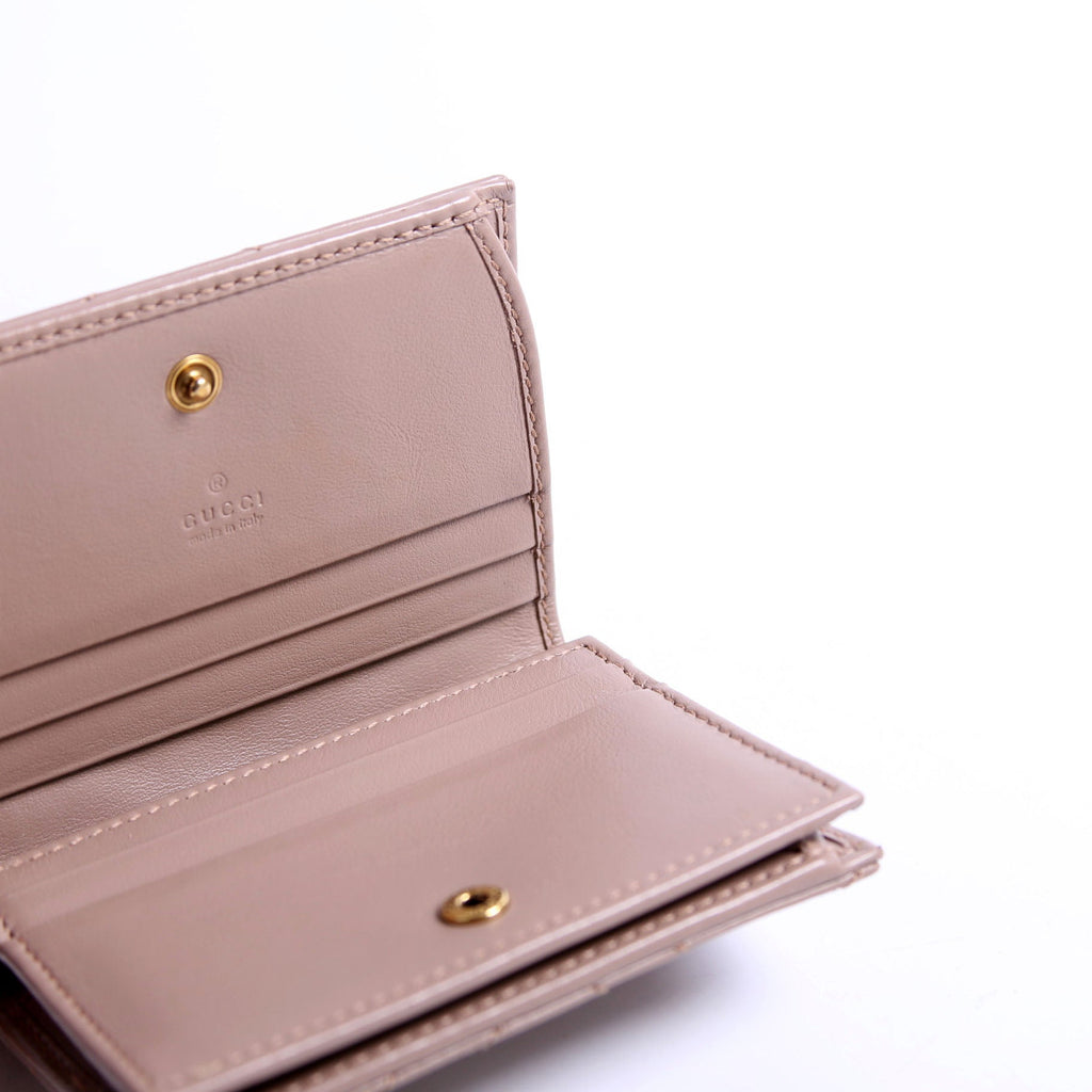 466492 GG Marmont Card Case Tan