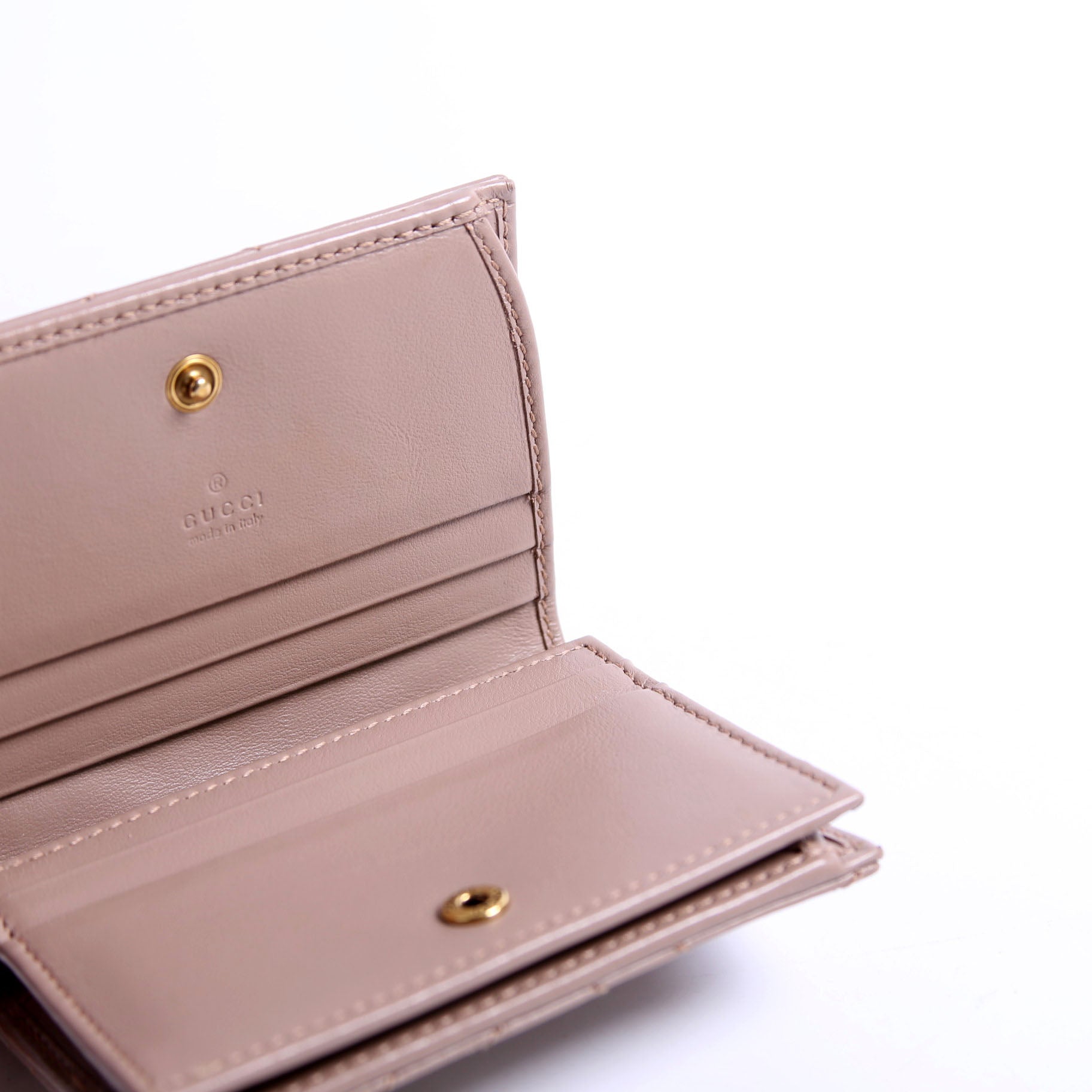 466492 GG Marmont Card Case Tan