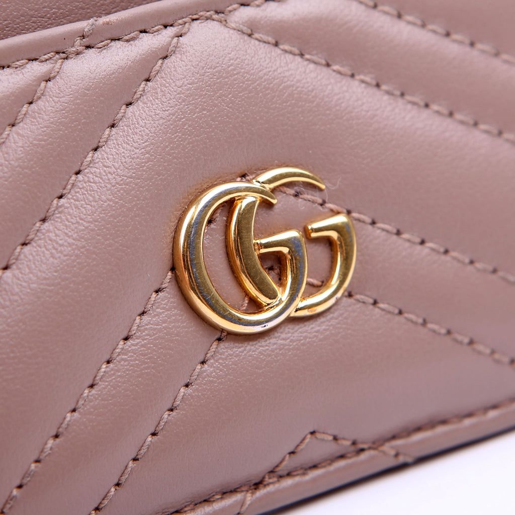 443127 GG Marmont Card Holder Nude
