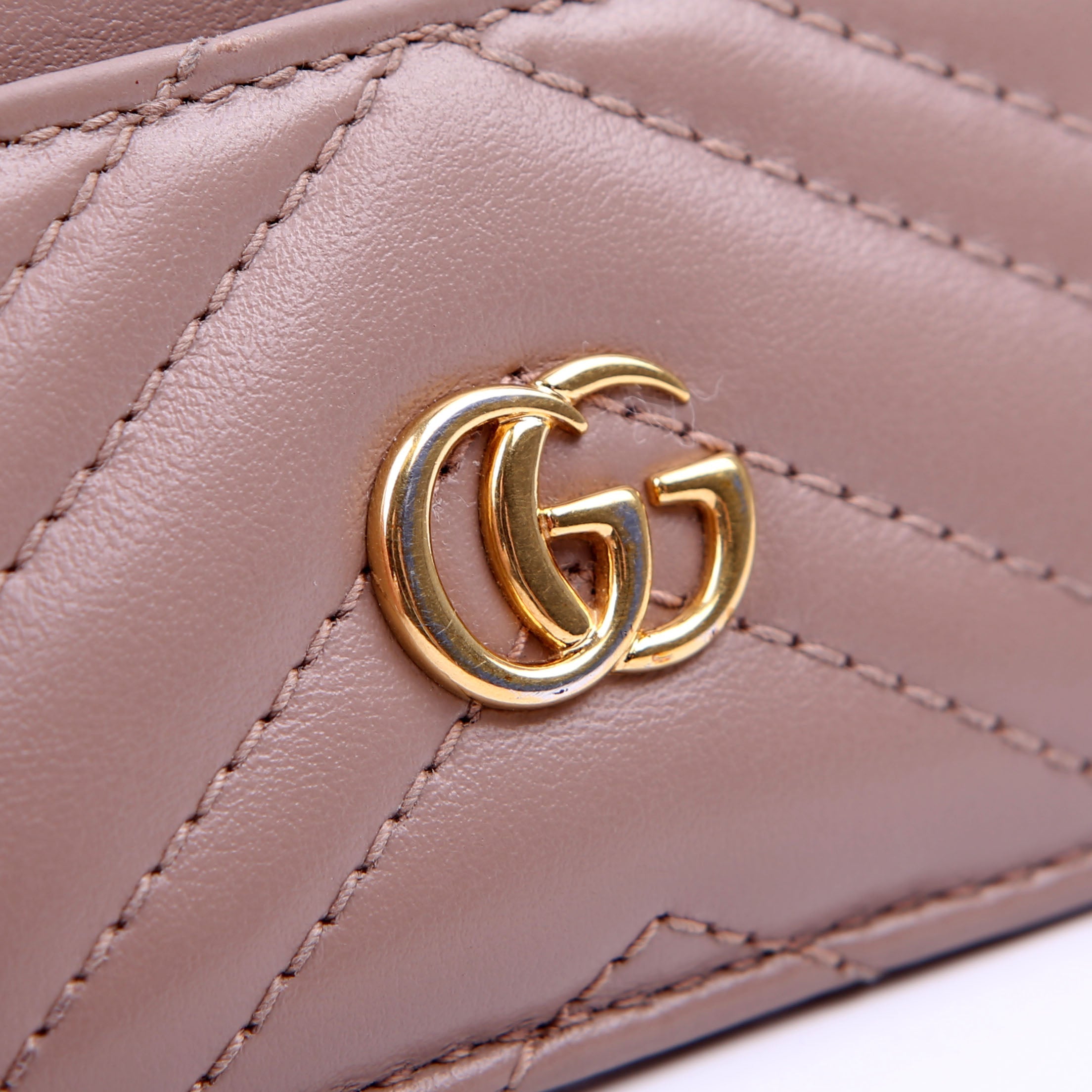443127 GG Marmont Card Holder Nude